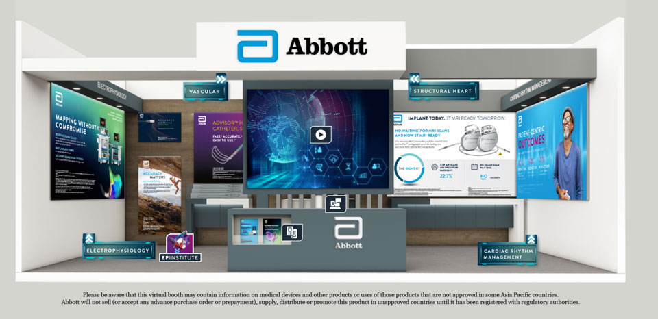Digitally designed Abbott Virtual Booth at APHRS 2021