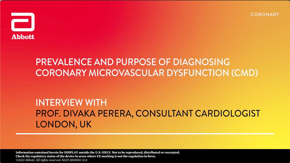 Prevalence and Purpose of Diagnosing Coronary Microvascular Dysfunction (CMD)