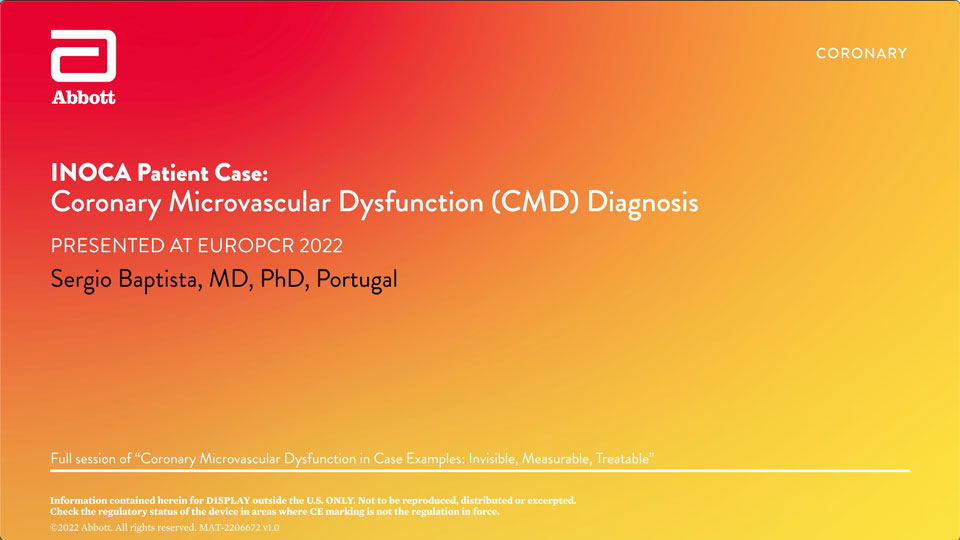 INOCA Patient Case: Coronary Microvascular Dysfunction (CMD) Diagnosis Video