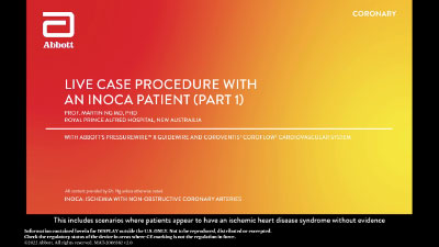 Case Study Live Procedure with an INOCA Patient Video 1