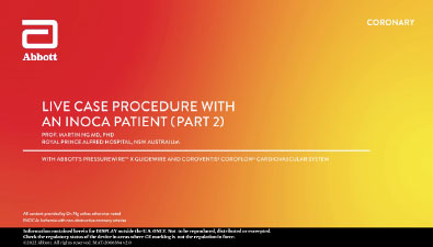 Case Study Live Procedure with an INOCA Patient Video 2