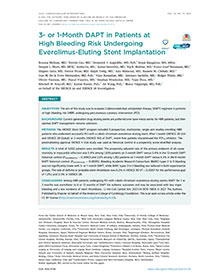 DAPT In Patients at High Bleeding Risk Undergoing Everolimus Eluting Stent Implantation