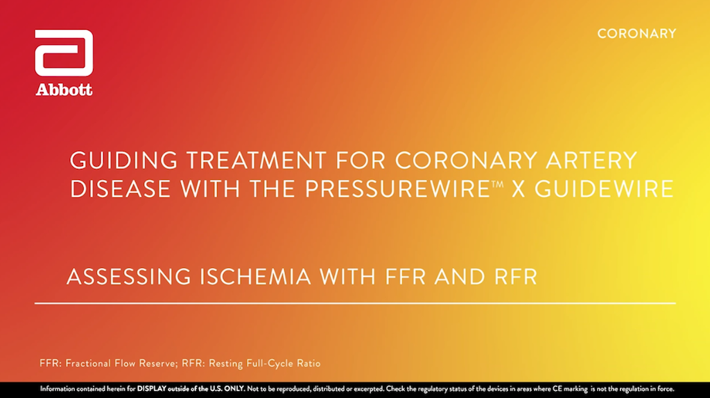 Video illustrating measurement of FFR, RFR, IMR, and CFR with PressureWire™ X Guidewire physiology wire