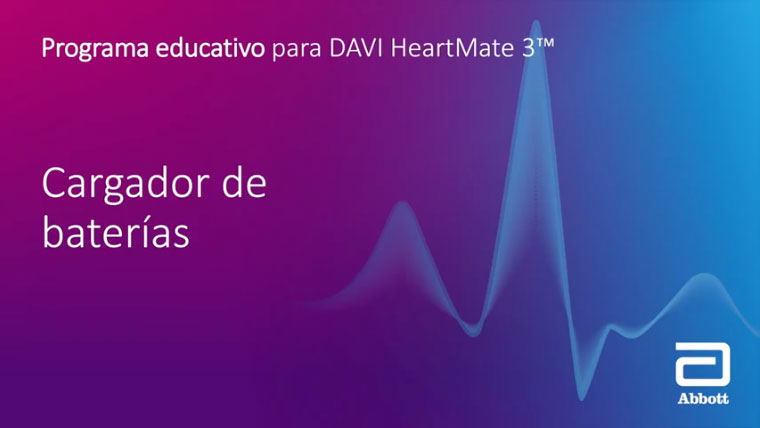Educación para pacientes del LVAD HeartMate 3 — 7: Cargador de batería