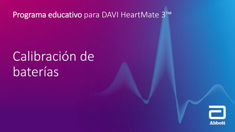 Educación para pacientes del LVAD HeartMate 3 — 16: Calibración de la batería