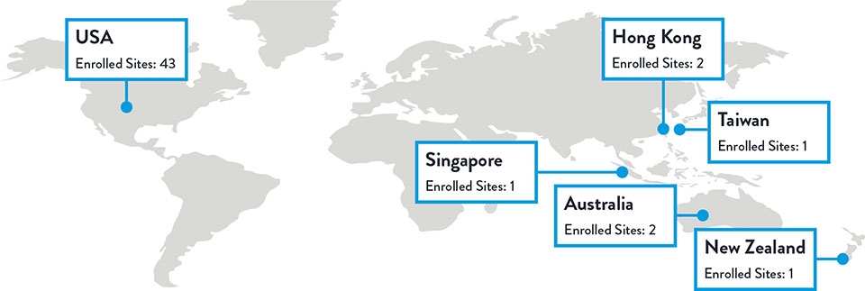 Sites and Enrollment Map