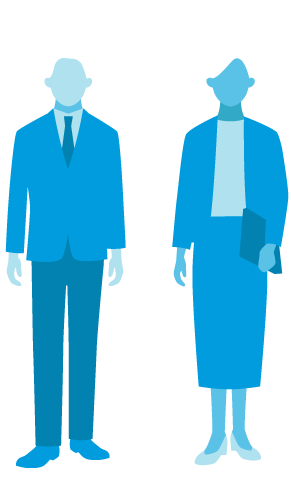 an illustration of a man and a woman