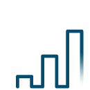 icon of a chart with a arrow pointing up