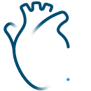 icon of a heart with cardiac aging