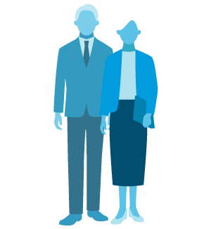 an illustration of a man and a woman