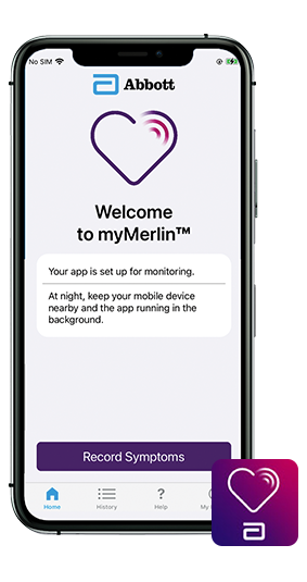 Welcome screen of myMerlin app on an iPhone.