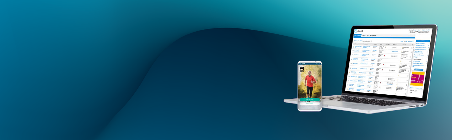 banner image with a smart phone and compute screen showing Merlin.net