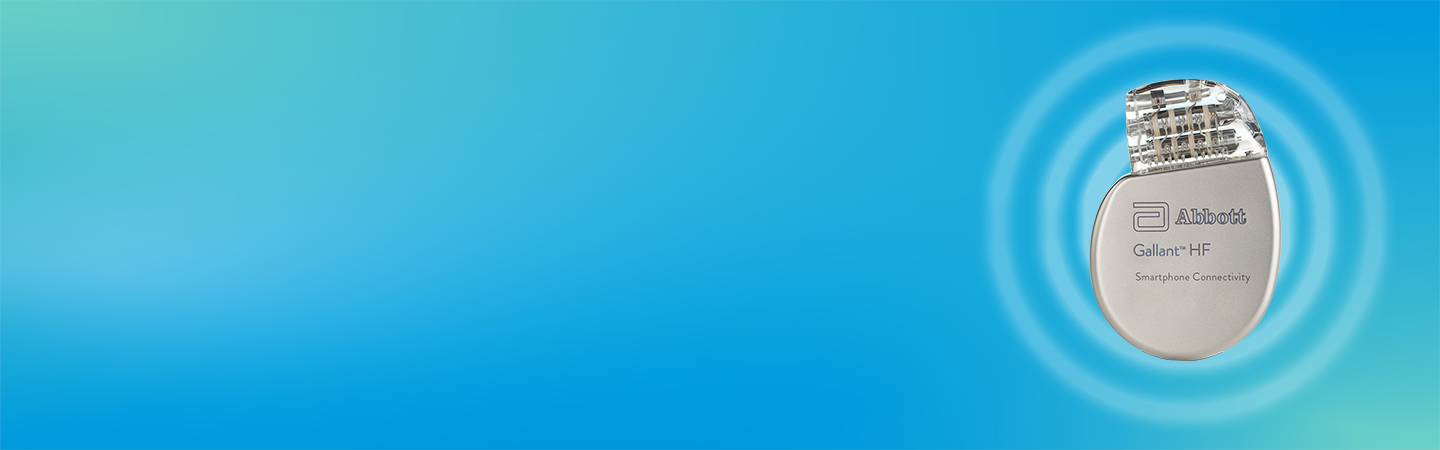  Gallant HF next to a phone displaying the phone app on top of a gradient background