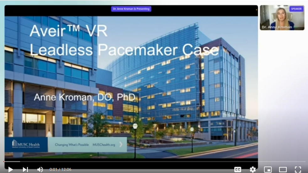 Dr. Anne Kroman AVEIR VR case study video