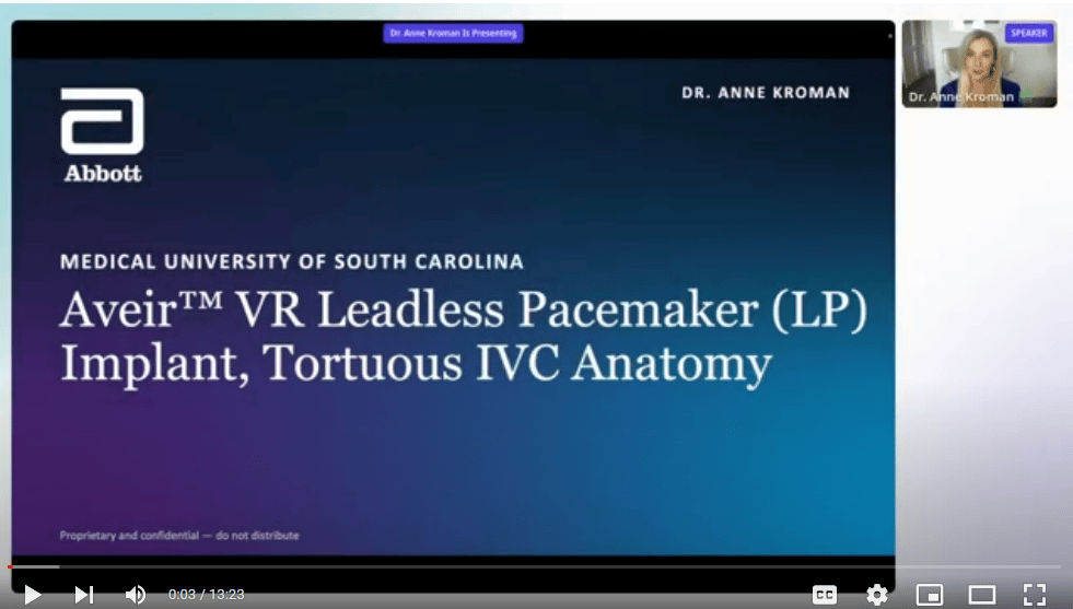 Dr. Anne Kroman AVEIR VR case study video