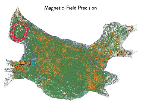 EnSite Precision Cardiac Map of Magnetic-Field Precision