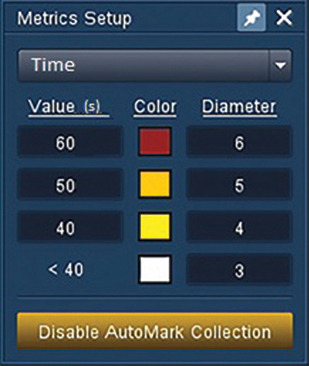 Metrics integration display of the TactiCath Contact Force Ablation Catheter, SE.