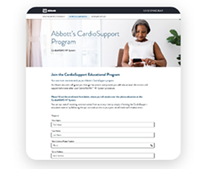 Abbott's CardioSupport Program enrollment form
