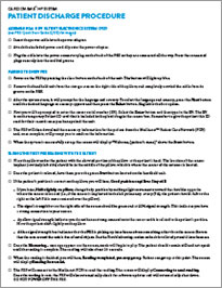 Patient discharge procedure checklist