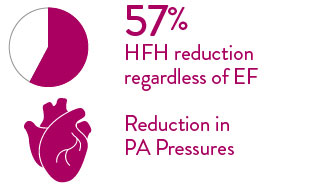 Die Ergebnisse der CardioMEMS-Studie zeigen eine Senkung der HFH um 57 % unabhängig von EF und eine Verringerung des PA-Drucks