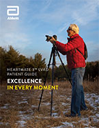 Cover of HeartMate 3 Patient Guide with an older adult man and woman.