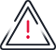 Icon of a triangle with a explanation point