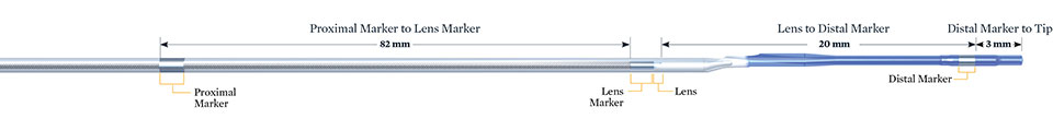 Dragonfly OpStar imaging catheter 24mm Tip to Lens Distance