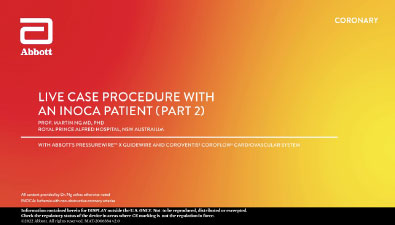 Live Case Procedure with an INOCA Patient (Part 2)  