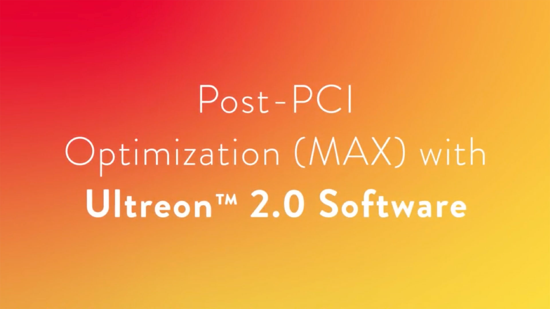 Post PCI optimization
