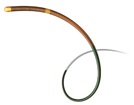Hi-Torque Versacore™ peripheral workhorse wires, with 3 types of tips, deliver PTA catheters and stents
