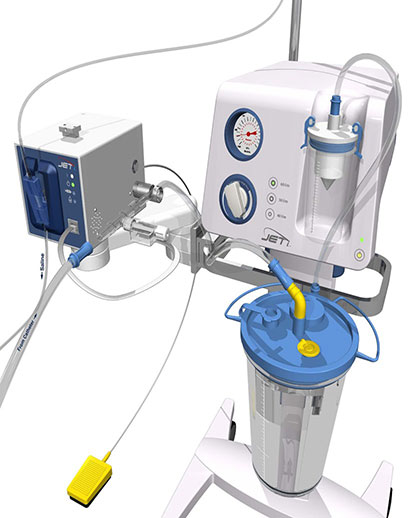 JETi Reusable Saline Drive Unit and Vacuum Pump