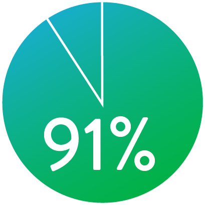 91%