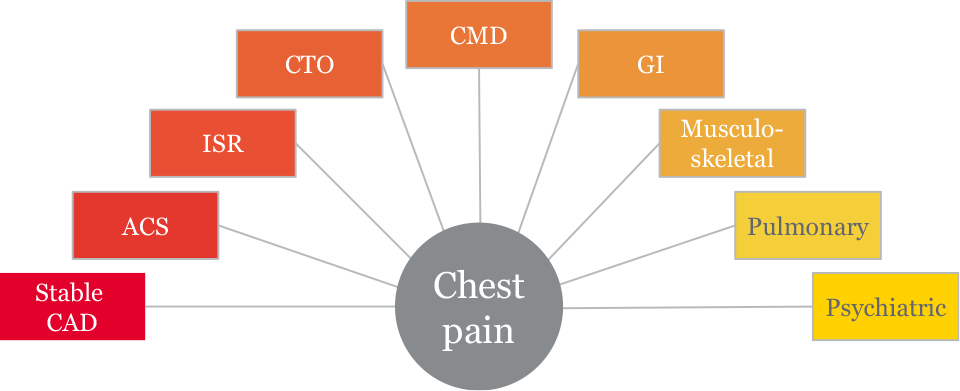 Chest pain can have many underlying causes