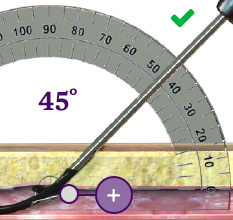  45 degree deployment angle