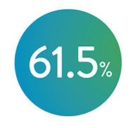 61 percent graphic