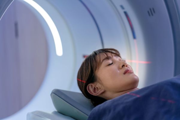 woman getting MRI scan