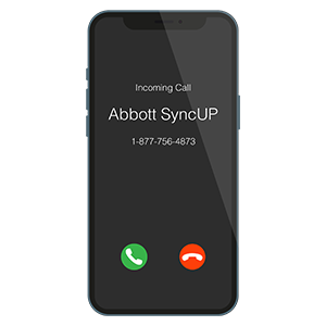 Abbott SyncUP on smartphone display