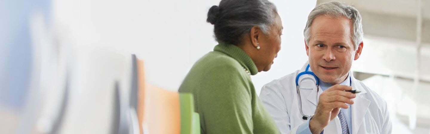 woman with doctor