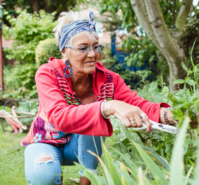 woman gardening