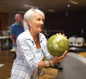 woman bowling